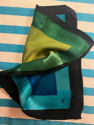 Silk scarf women's new, multicolored 50x50