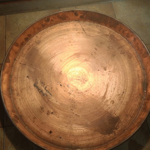 Copper traditional baking tray unused from dowry