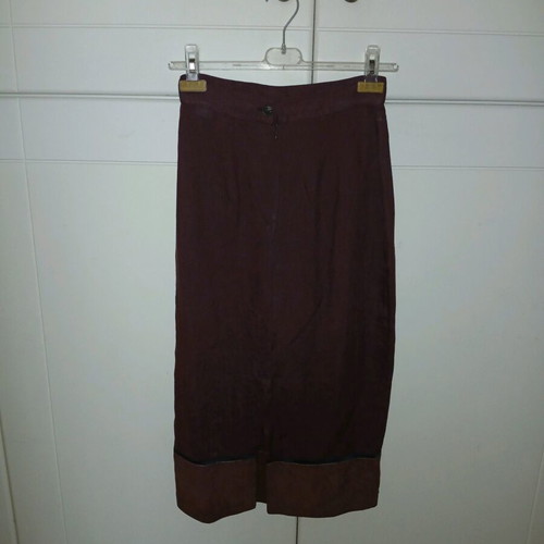 Daniela Bizzi small skirt used, linen fabric, eggplant color