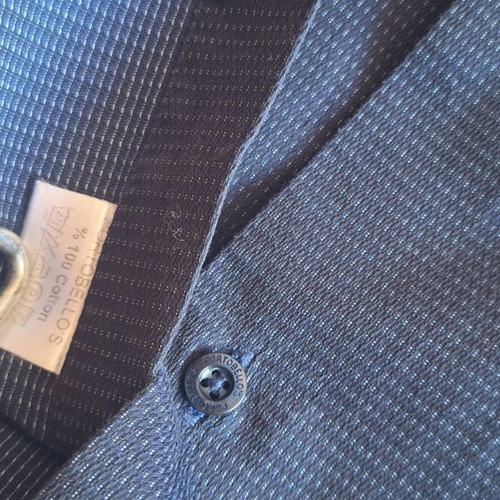 Portobello's XXL Men's Regular Fit Navy Blue Cotton Shirt with Micro Pattern