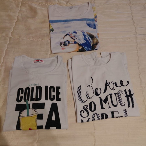 Set of 3 women's/teen cotton T-shirts size 16/XS-S