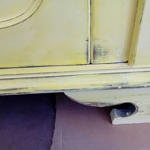 Buffet restored used with yellow chalk finish
