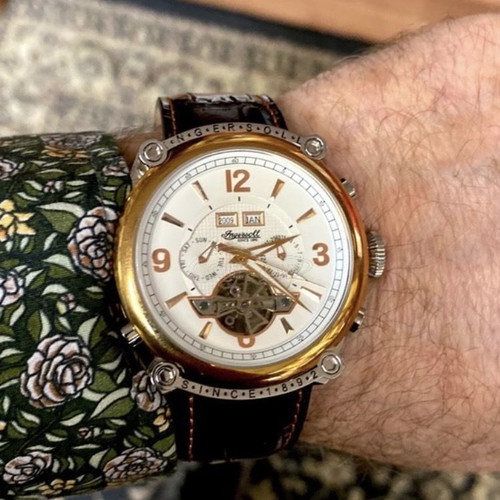 Ingersoll automatic giant 46mm watch with date and luminous feature
