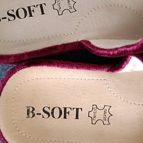 B-Soft slippers like new, red, leather insole, size 38