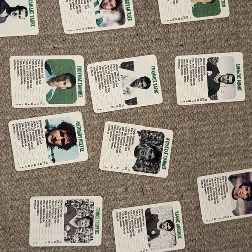Vintage Retro Panathinaikos Football Collectible Cards used