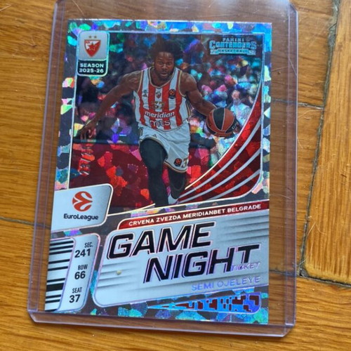 Semi Ojeleye 2025-26 Panini Contenders EuroLeague Game Night Ticket Cracked Ice