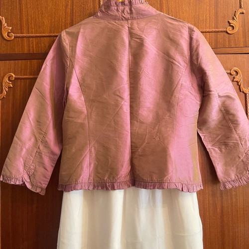Short jacket 100% silk Italian size L like new