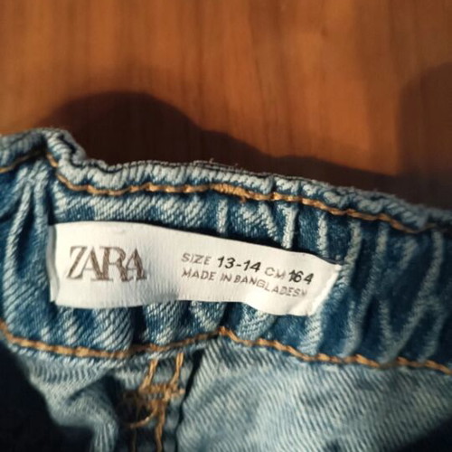 Zara girls' jeans size 158 cm, age 13-14, blue