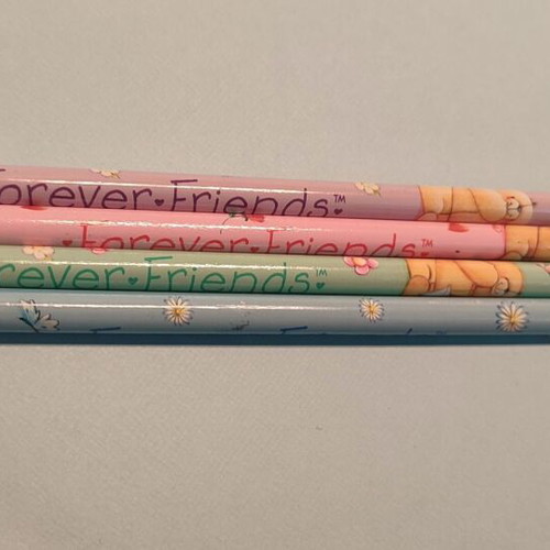 SET of 4 Graphite Pencils Forever Friends +1 Magic Pencil and a FREE eraser