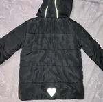Jacket for girl 6-8 years, size 128 cm, like new, black-pink