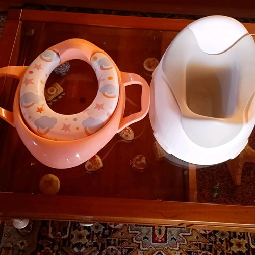 Child potty seat and pink potty like new