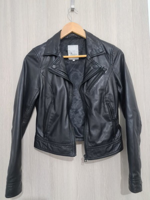 Biker δερμάτινο μπουφάν Goosecraft σαν καινούργιο, μαύρο, XS