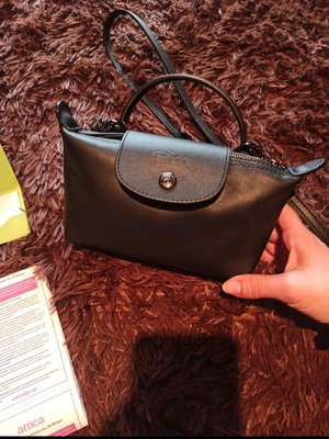 Longchamp crossbody leather bag new, black