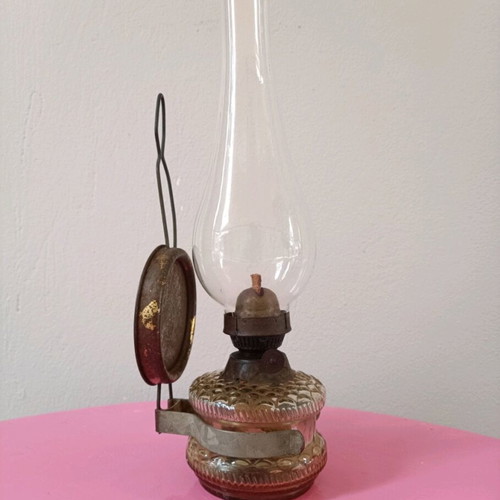 Oil lamp used with glass in good condition
