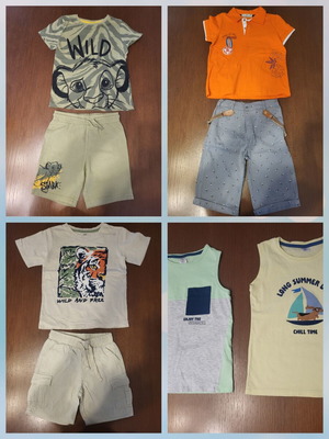 Boys' clothing set for 5-6 years, like new, 3 sets and 2 shirts