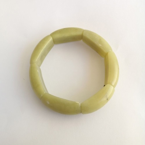 Jade Nephrite Bracelet new, green semi-precious stones