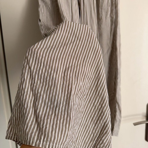 Striped palazzo pants like new, beige/white, size S