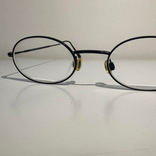 Emporio Armani metal glasses frame blue with clip on sun used