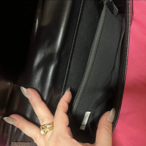 River Island black shoulder bag with silver chain like new