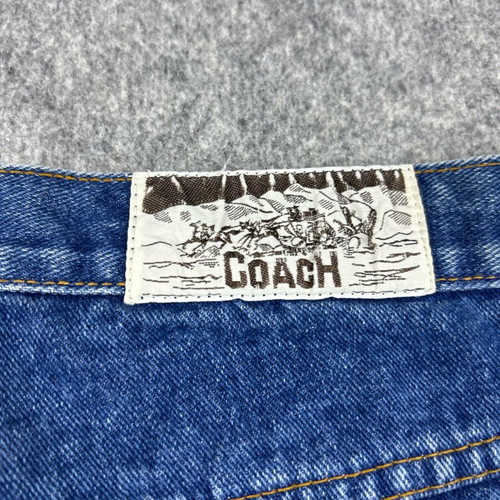 Coach Vintage men's blue denim shorts size 36, Stagecoach Label Western