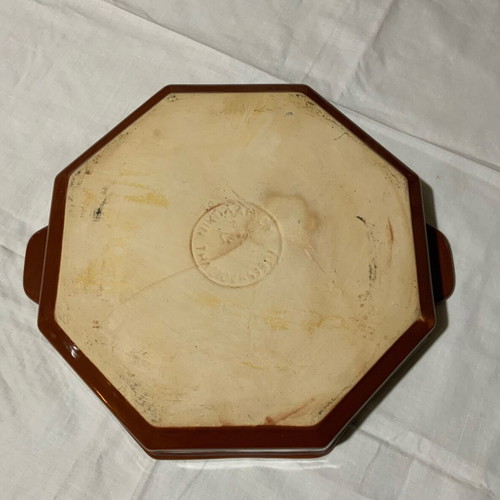 Heat-resistant glazed cookware used 30 cm