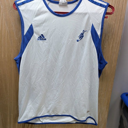 Adidas Predator Pulse sleeveless shirt David Beckham used, white and blue