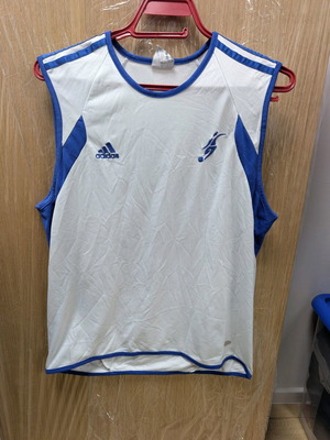 Adidas Predator Pulse sleeveless shirt David Beckham used, white and blue