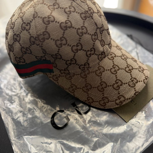 Gucci hat new, beige and brown, unisex, size M