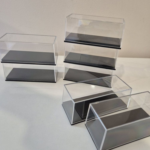Display cases for 1/64 scale toy cars