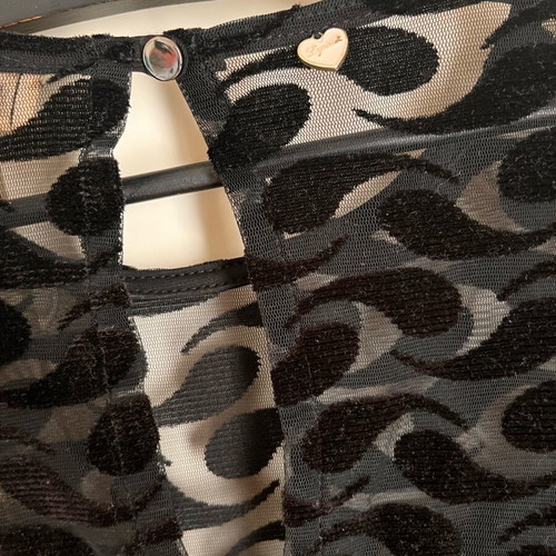Lynne black bodysuit like new, size Small with transparency