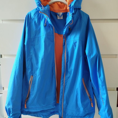 Out Living Splash women's windbreaker rain jacket, size M, blue and orange