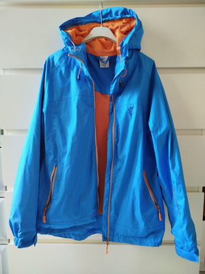 Out Living Splash women's windbreaker rain jacket, size M, blue and orange