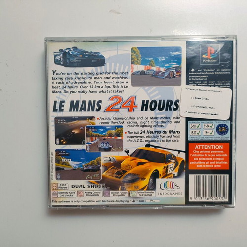 Le Mans 24 Hours PlayStation PS1 game used