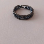 Bracelet with sparkling gray beads used