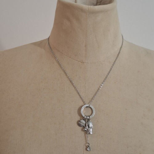 Kimmidoll Silver Pendant Necklace like new
