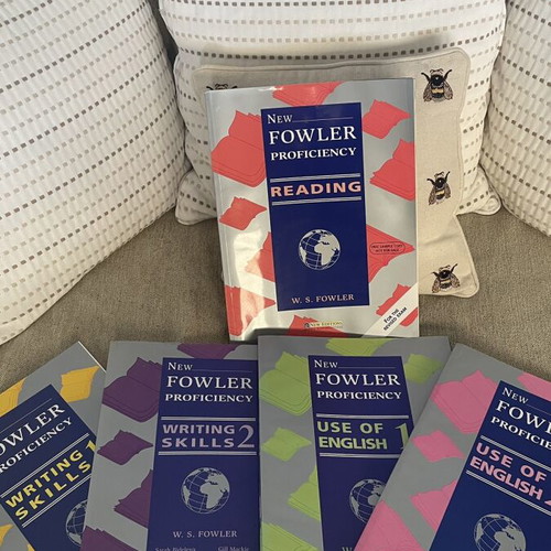 English books set of five like new with answers for self-study