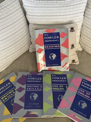 English books set of five like new with answers for self-study