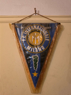 Inter Milan vintage double-sided pennant 1980s