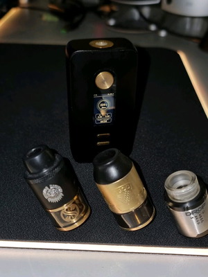DotBox 220w с Merlin Rdta, Vgod Rdta и Drop Rda в отлично състояние