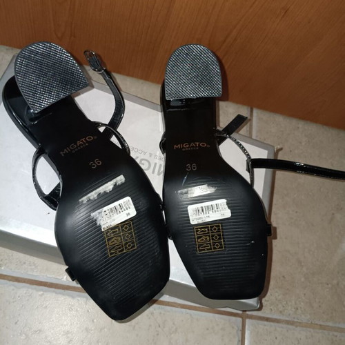 Migato sandals new, high heels, size 36, black