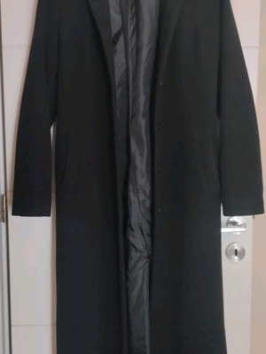 Wool women's coat long small black like new