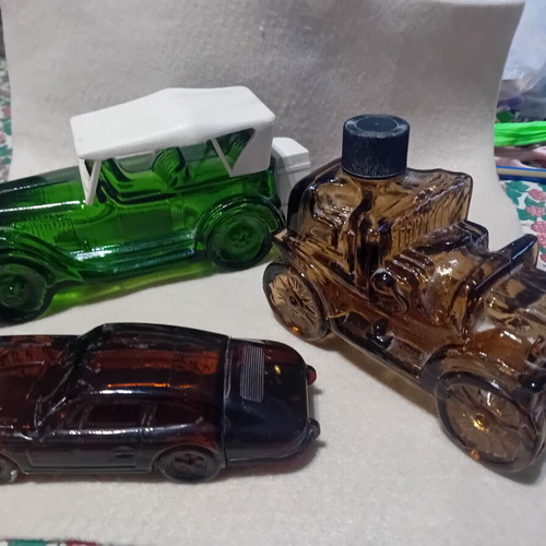 Avon glass cologne bottles collection, new, 3 different shapes