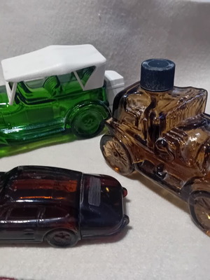 Avon glass cologne bottles collection, new, 3 different shapes