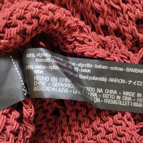 Zara knitted pullover in burned orange red, size M