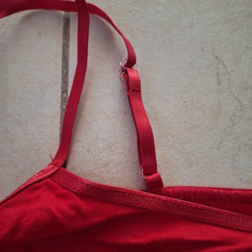 La Redoute Collections red tank top with adjustable straps, XS