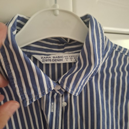 Zara Striped Shirt with Design in Excellent Condition