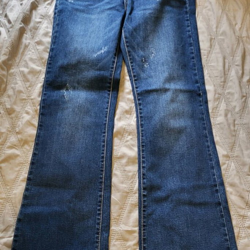 Blue flared pants like new, size M