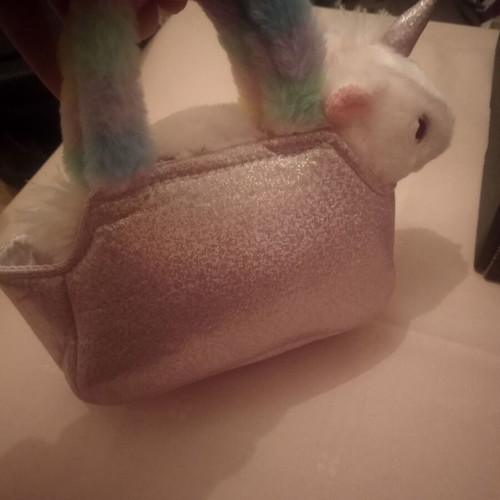 Children's plush bag like new with stuffed animal