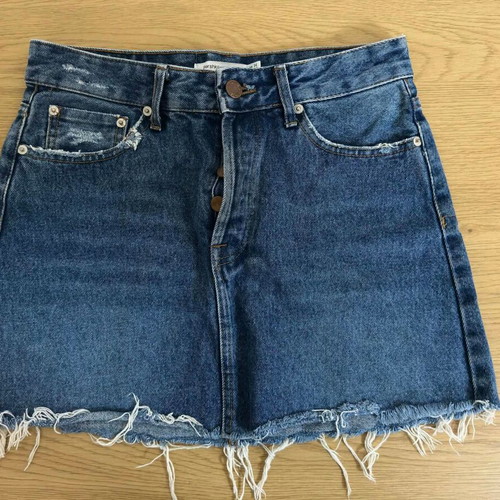 Bershka jean skirt size 36, like new, blue