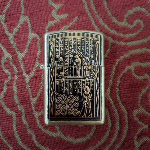 Petrol Lighter used with Ancient Egypt collectible design